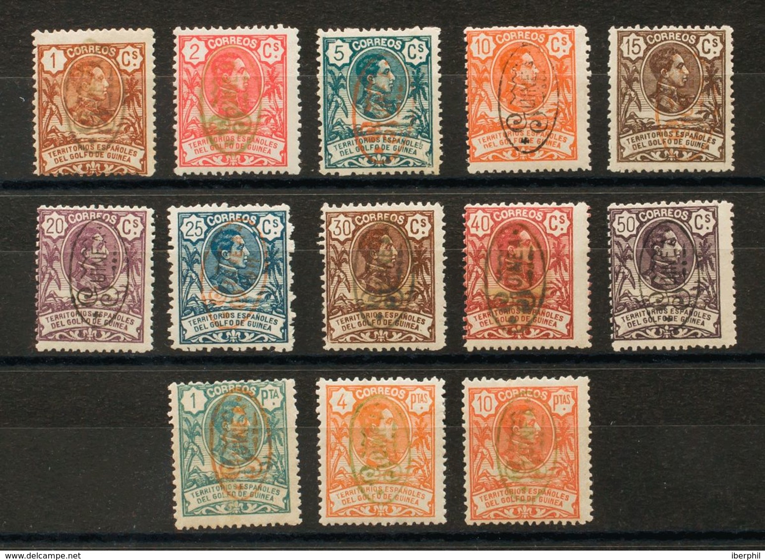 Guinea. *72/84II. 1911. Serie Completa. Sobrecarga Tipo II. MAGNIFICA Y RARA. Edifil 2018: 840 Euros - Andere & Zonder Classificatie