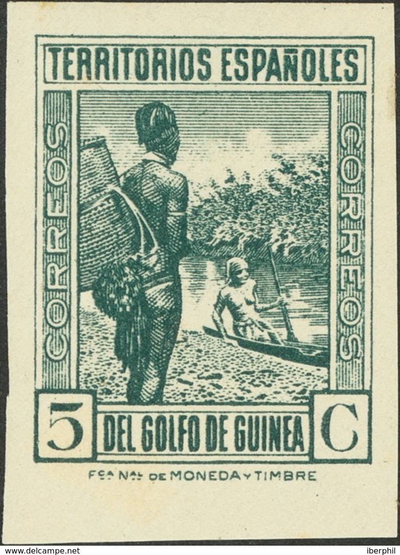 Guinea. **264cc. 1931. 5 Cts Gris Verdoso. CAMBIO DE COLOR Y SIN DENTAR. MAGNIFICO Y EXTRAORDINARIAMENTE RARO, NO RESEÑA - Andere & Zonder Classificatie