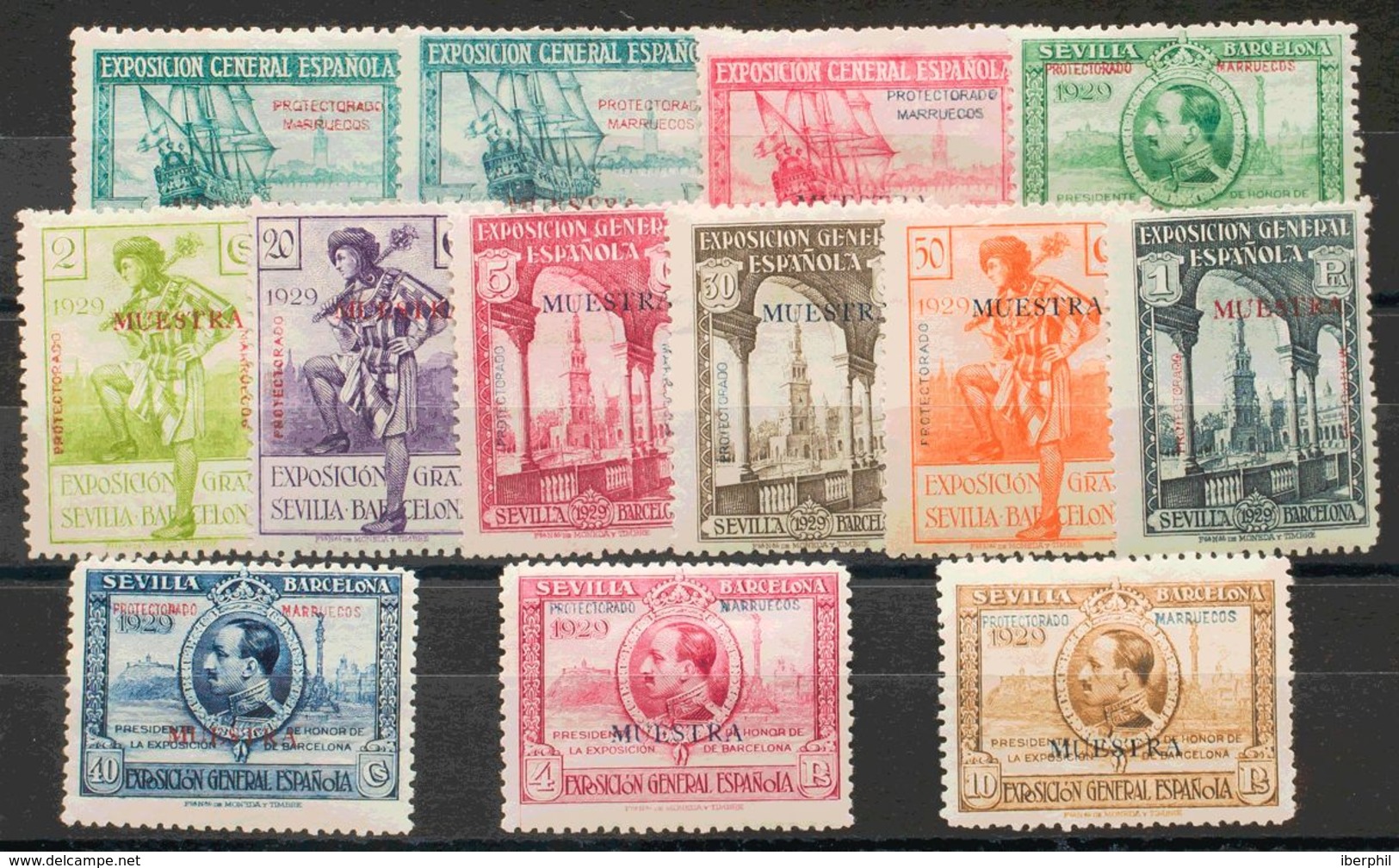 Marruecos. *119/31M. 1929. Serie Completa. MUESTRA. MAGNIFICA. Edifil 2018: 364 Euros - Andere & Zonder Classificatie