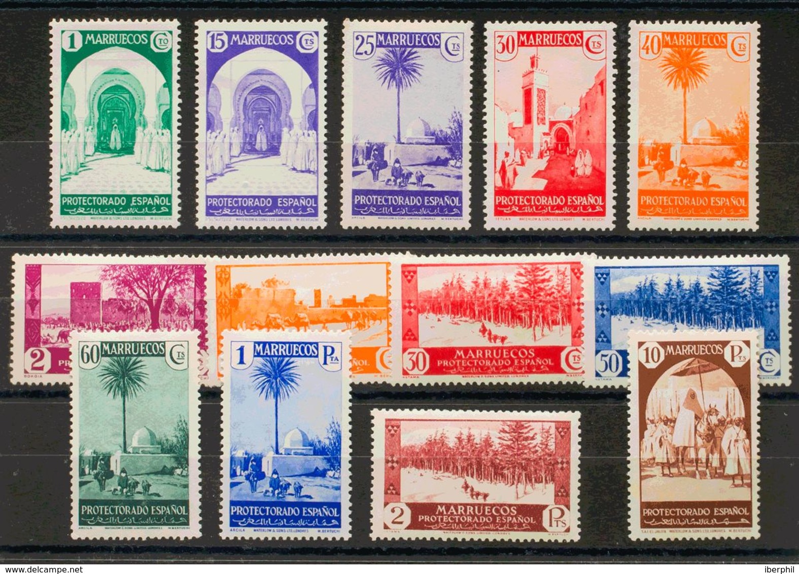 Marruecos. *148/60. 1935. Serie Completa. MAGNIFICA. Edifil 2019: 324 Euros - Other & Unclassified