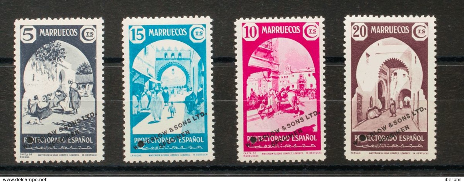 Marruecos. **196/99M. 1939. Serie Completa. Variedad CAMBIO DE COLOR Y Sobrecarga WATERLOW AND SONS LTD / SPECIMEN. MAGN - Andere & Zonder Classificatie