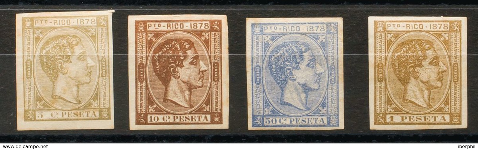 Puerto Rico. *18/19s, 21/22s. 1878. Serie Completa, A Falta Del 25 Cts Verde. SIN DENTAR. MAGNIFICA Y MUY RARA. Edifil 2 - Andere & Zonder Classificatie