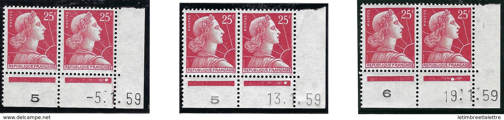 France - Thématique Marianne De Muller - N° 1011 C ** - TTB - 1959 - Coins Datés - 1950-1959