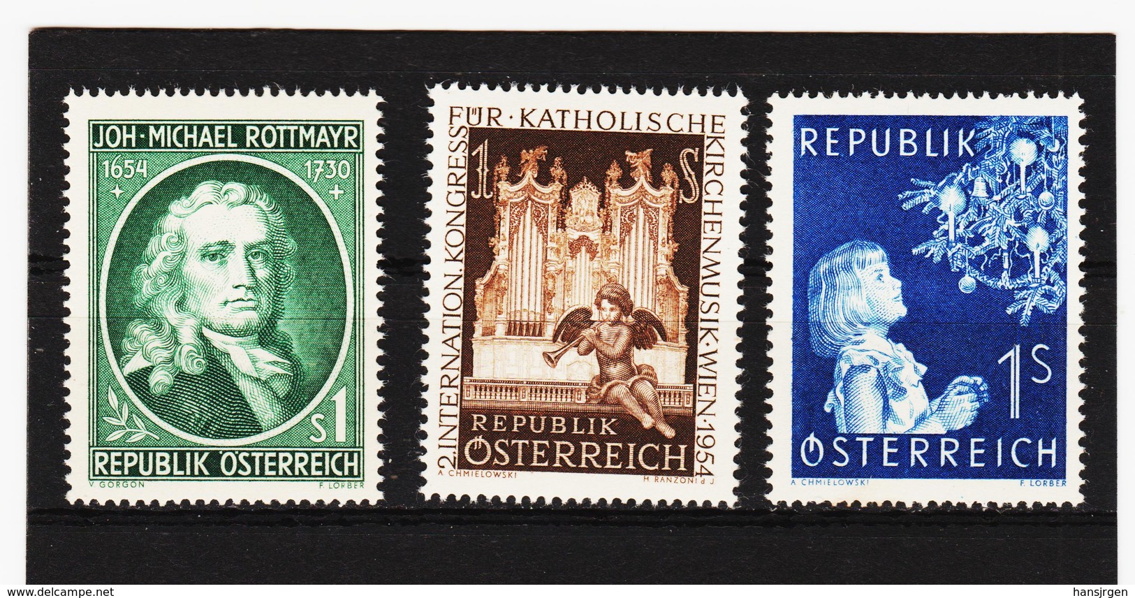 RAD383 ÖSTERREICH 1954  Michl 1007/09 10 % KATALOGWERT ** Postfrisch ZÄHNUNG SIEHE ABBILDUNG - Ungebraucht