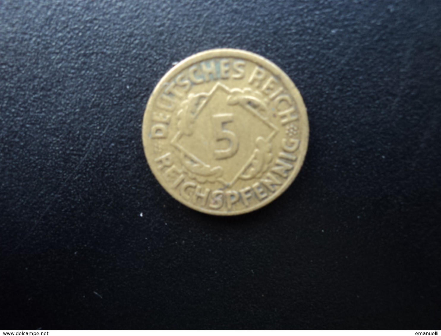 ALLEMAGNE : 5 REICHSPFENNIG   1925 D     KM 39      TTB - 5 Rentenpfennig & 5 Reichspfennig