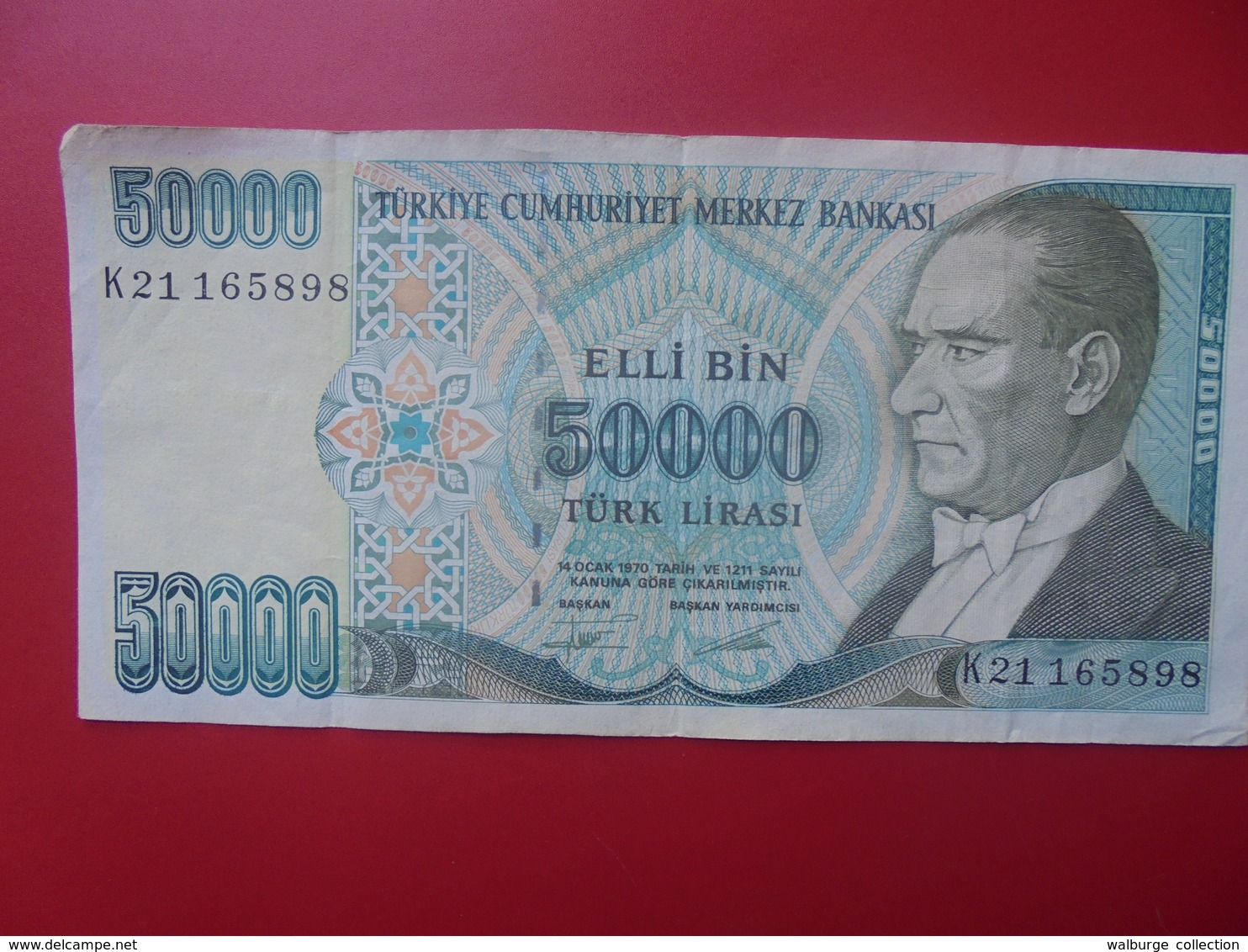 TURQUIE 50.000 LIRA 1970/89 CIRCULER (B.5) - Turquie