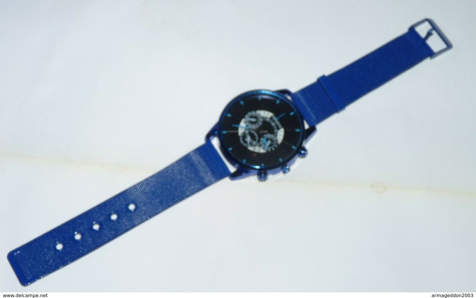 MONTRE BLEU HOMME OU UNISEXE GENEVA NEUVE FONCTIONNE - Horloge: Modern