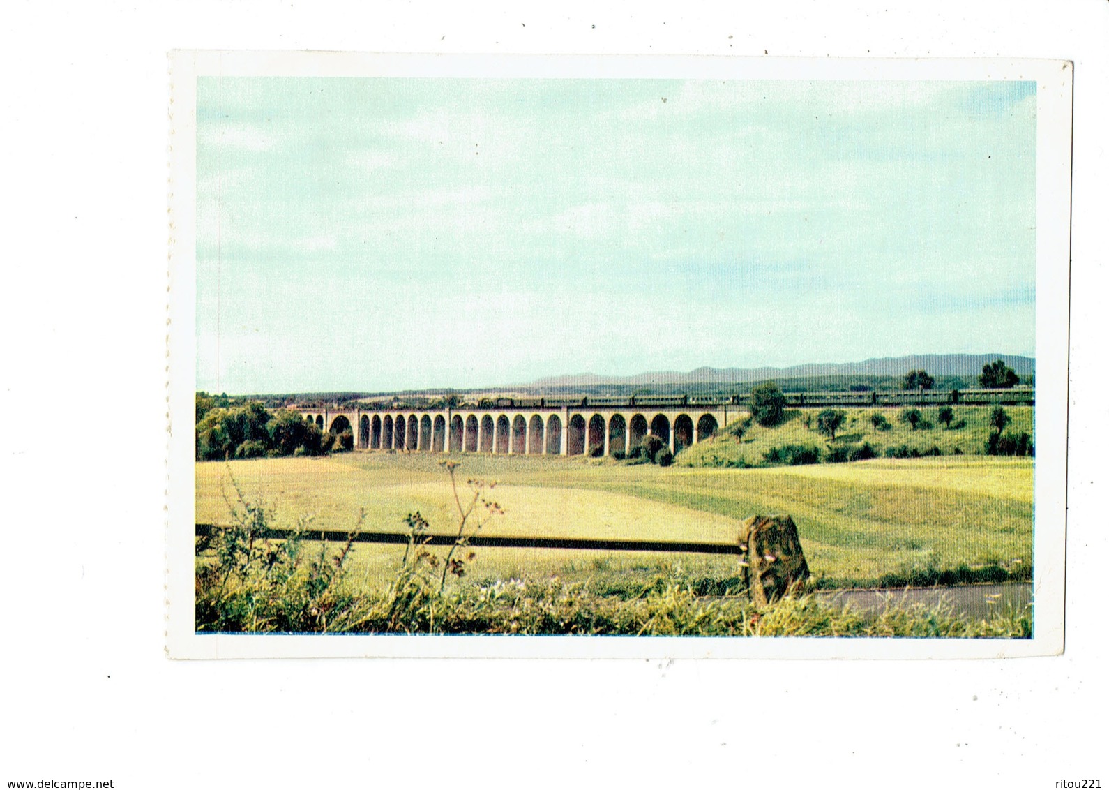 Cpa - 68 - Dannemarie - Le Viaduc - Ligne De Paris à Belfort - N°7 La Vie Du Rail - Train - Dannemarie