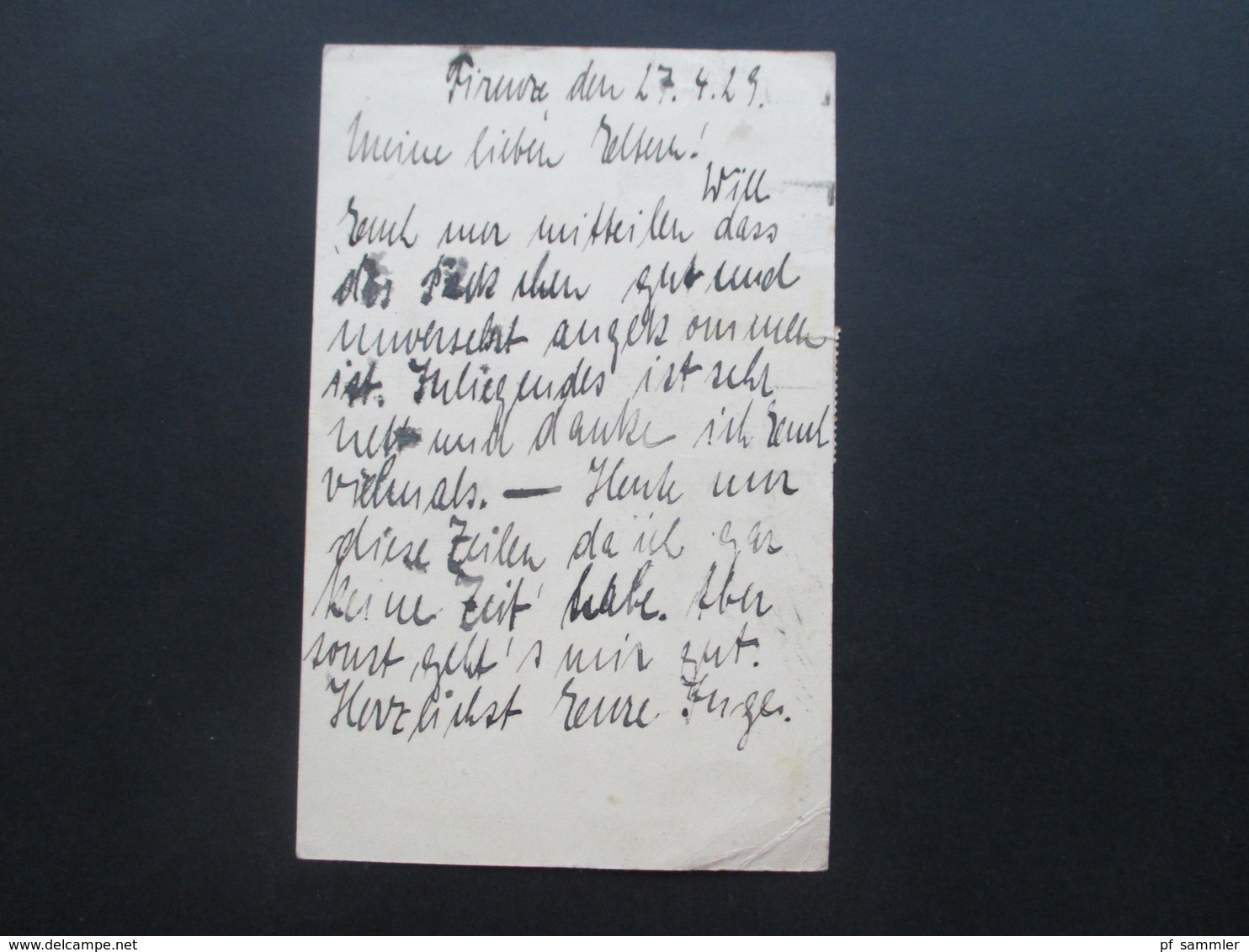 Italien 1929 GanzsacheP 70 Mit 2 Zusatzfrankaturen Firenze In Die Provinz Brandenburg - Postwaardestukken