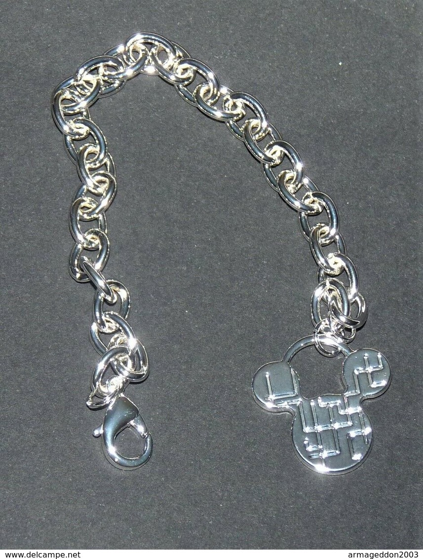 BRACELET ARGENTE MICKEY 1928 NEUF 18.5 CM TETE DE MICKEY 2.3 X 2.3 Cm  NEUF - Bracelets