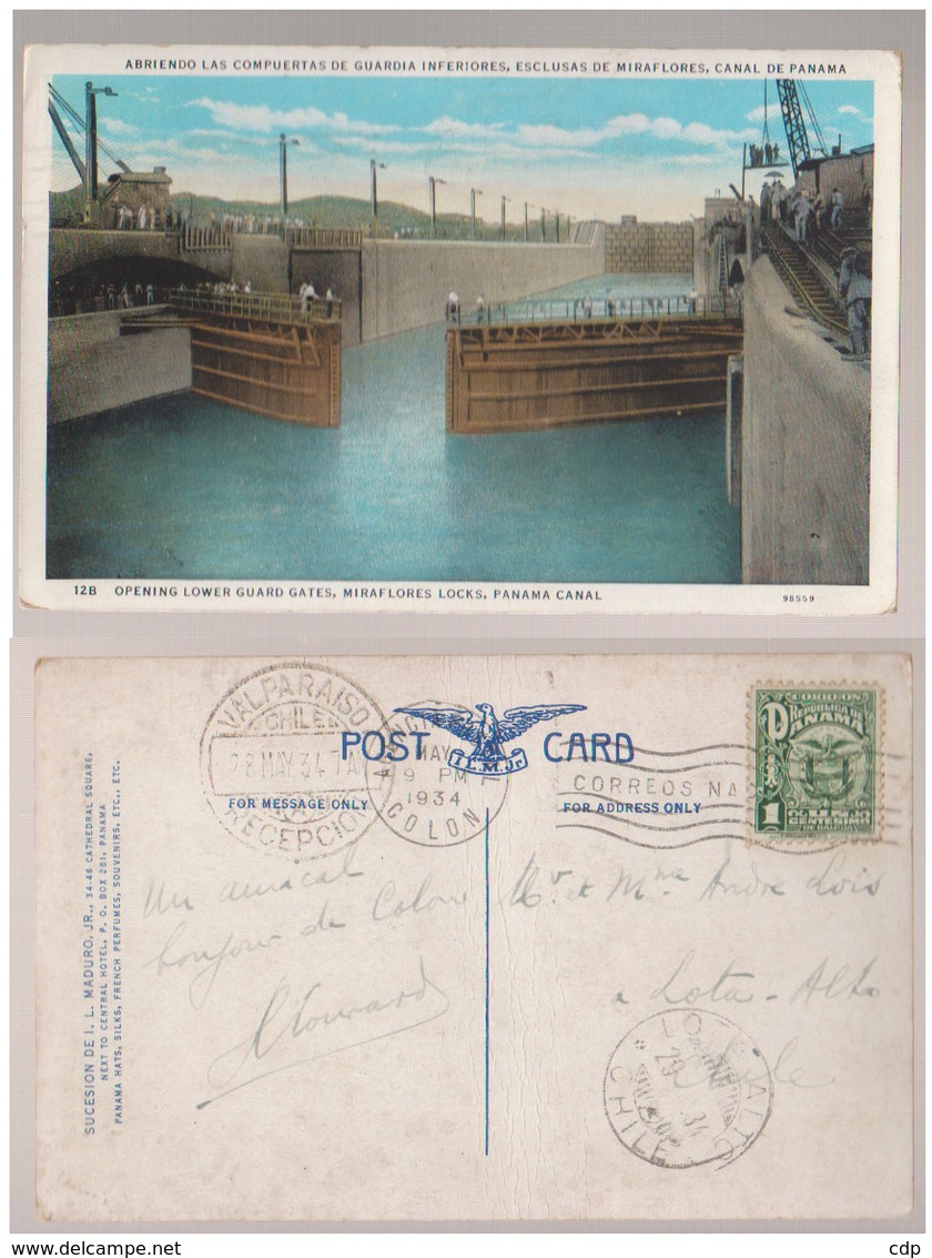 Cpa Panama  Canal 1934 - Panama
