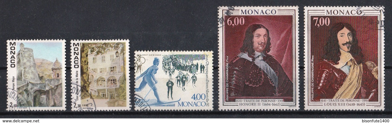 Monaco 1990 à 1991 : Timbres Yvert & Tellier N° 1708 - 1709 - 1773 - 1787 - 1788 - 1805 - 1806 - 1807 Et 1808 Oblitérés. - Usados