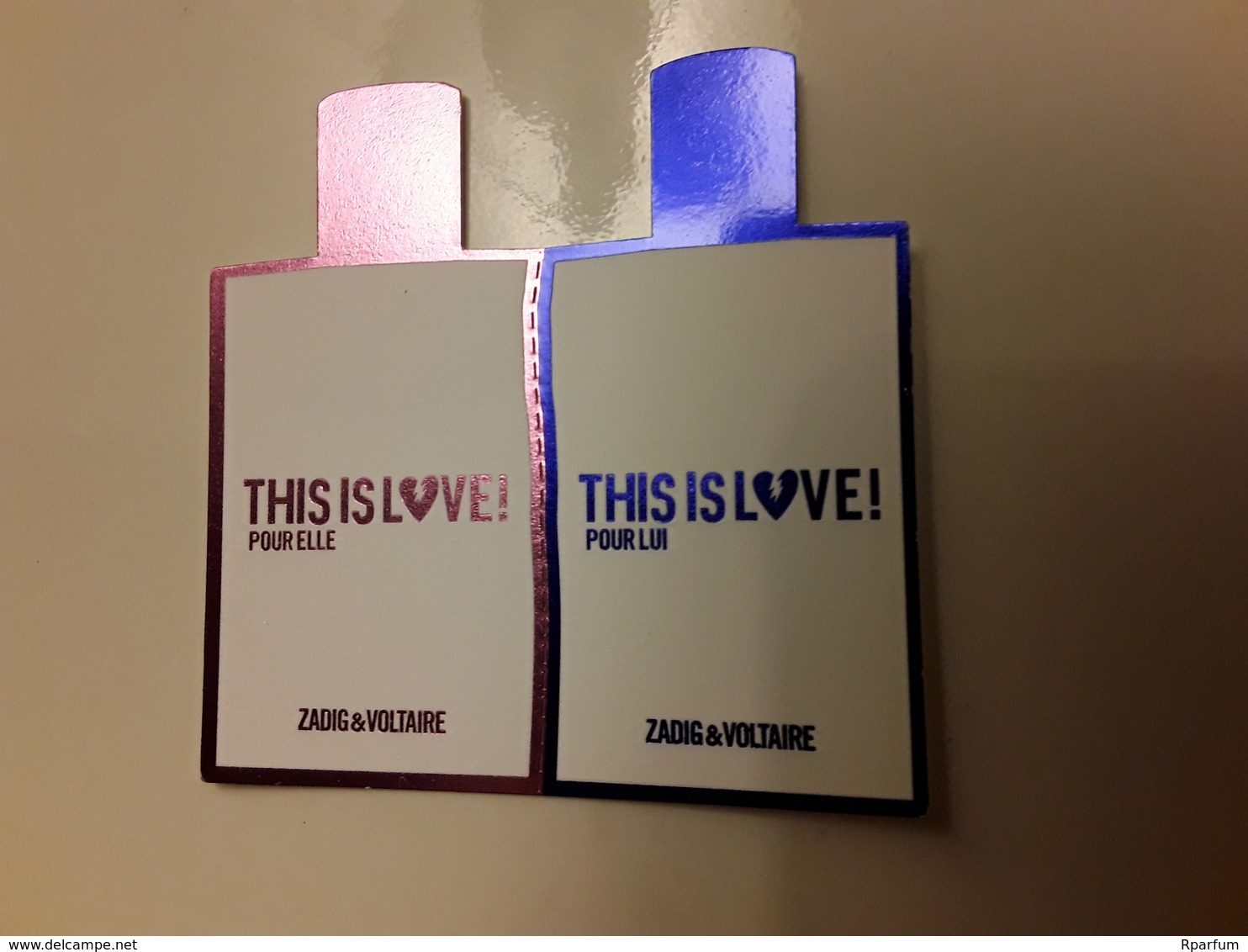 ZADIG& VOLTAIRE   " This Is Love Pour Elle Et Pour Lui  " Cartes Répliques    !! - Modernes (à Partir De 1961)