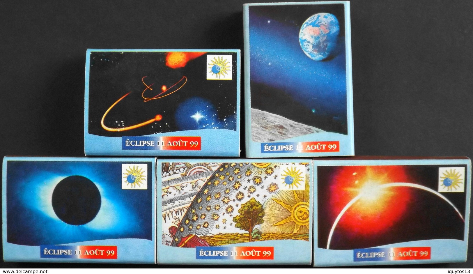 5 Boites D'Allumettes SEITA - Eclipse Solaire Du 11 Août 1999 - BE - Matchboxes