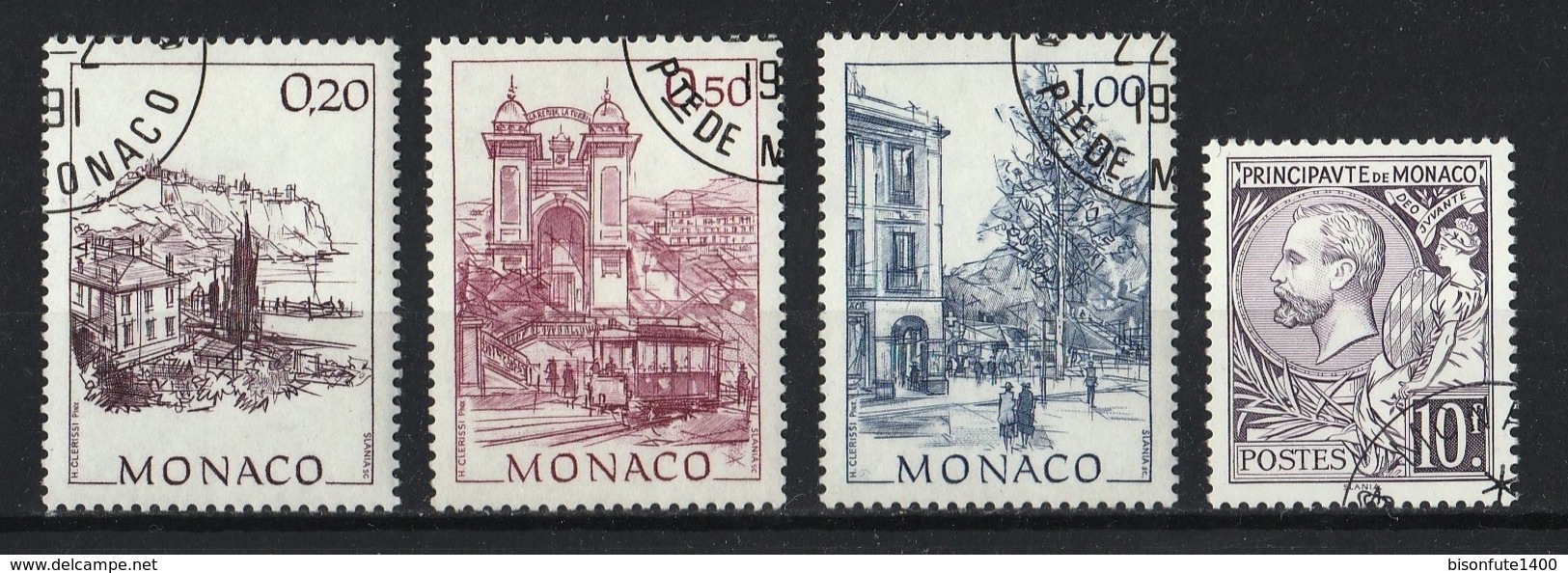 Monaco 1991 : Timbres Yvert & Tellier N° 1762 - 1764 - 1767 Et 1785 Oblitérés. - Usados