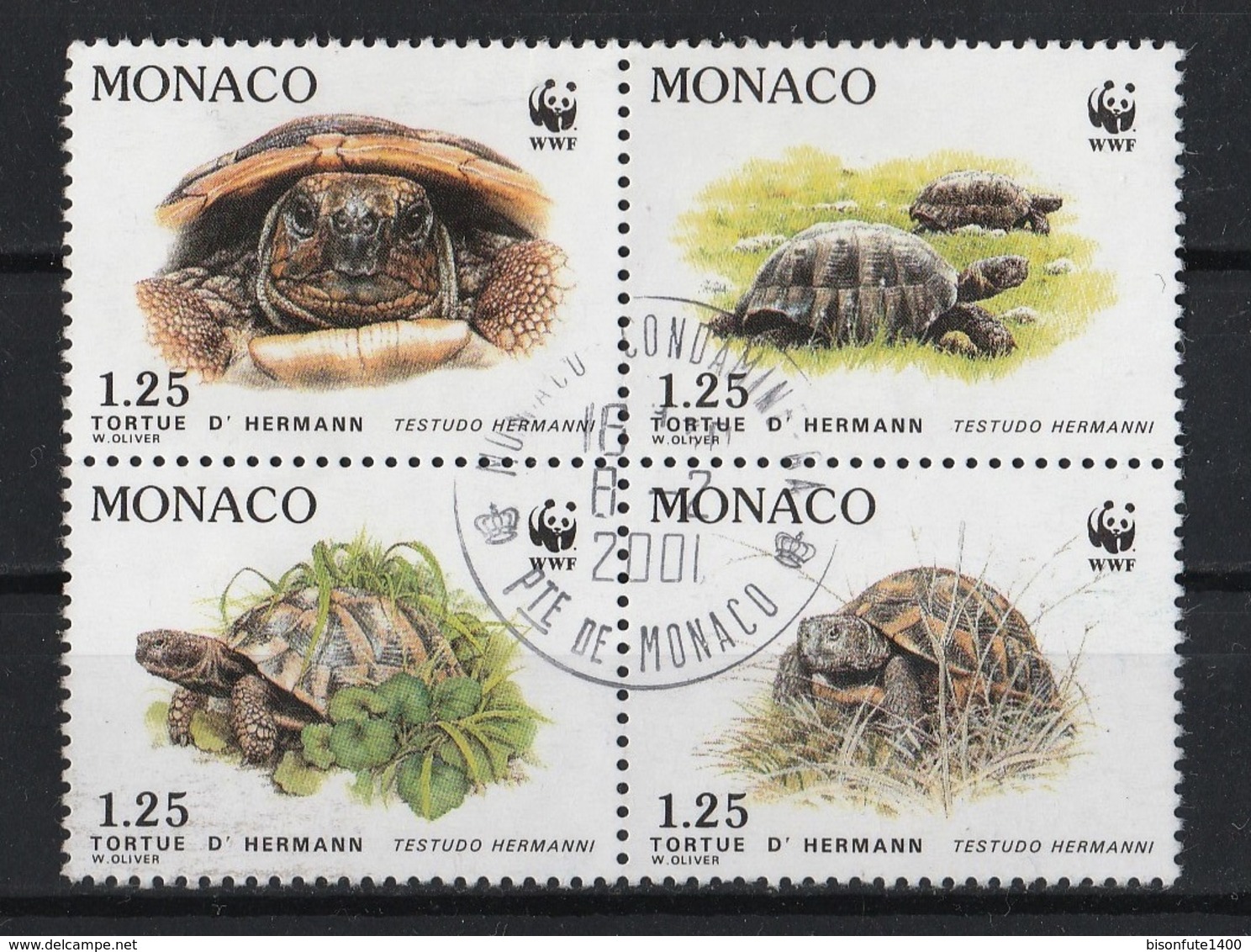 Monaco 1991 : Timbres Yvert & Tellier N° 1805 - 1806 - 1807 Et 1808 Se Tenant En Bloc De Quatre Oblitérés. - Usados