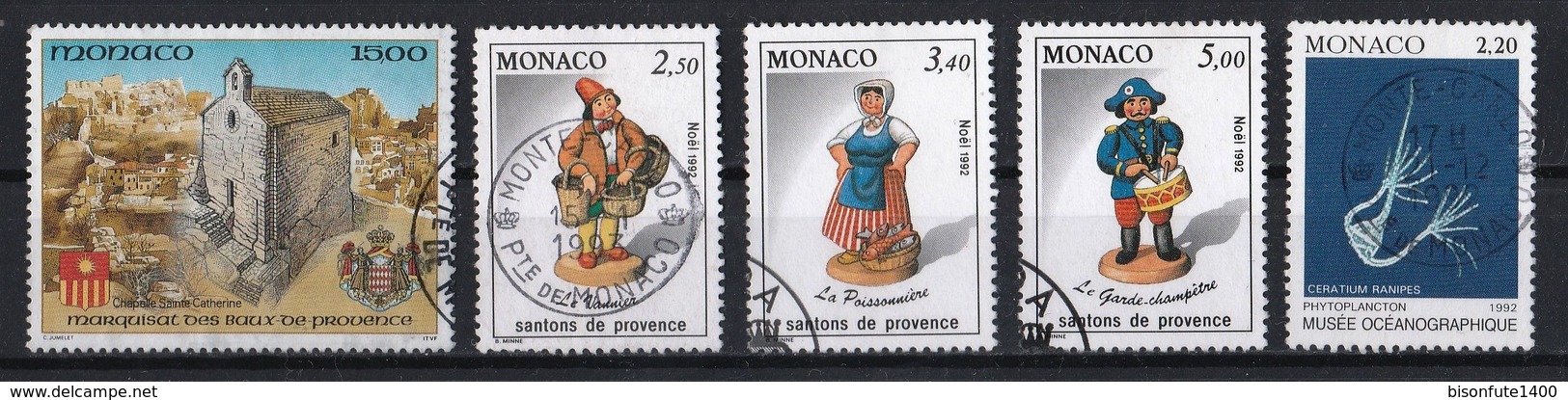 Monaco 1992 : Timbres Yvert & Tellier N° 1811 - 1812 - 1829 - 1833 - 1841 - 1846 - 1847 - 1848 - 1850 Et 1853 Oblitérés. - Usados