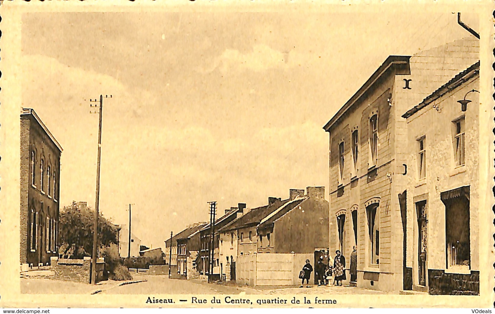 CPA - Belgique - Aiseau - Rue Du Centre - Quartier De La Ferme - Aiseau-Presles