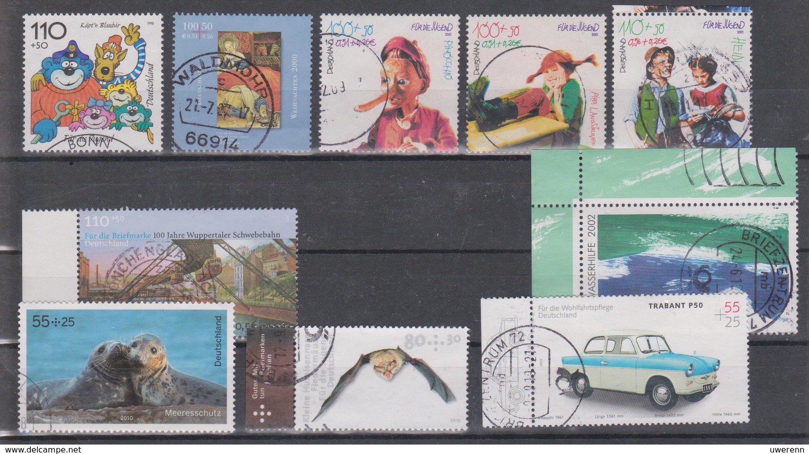 Deutschland. 10 Verschiedene Zuschlagmarken Gestempelt - Used Stamps