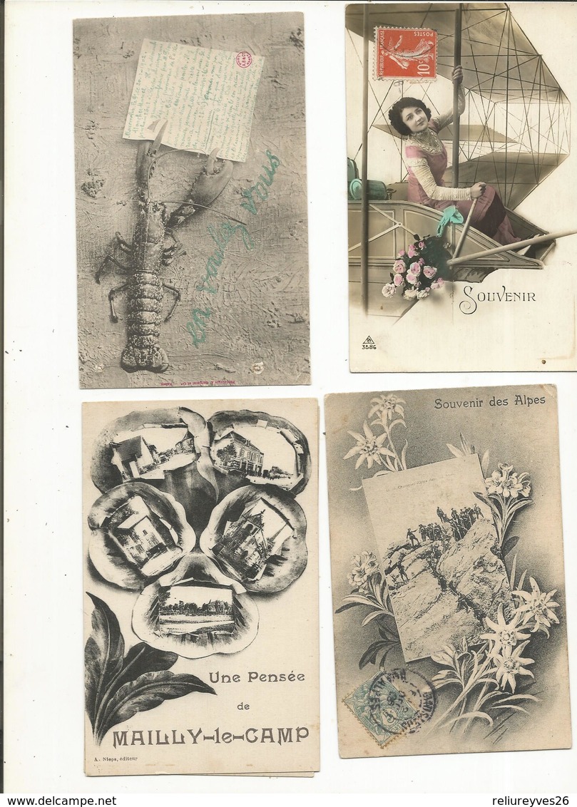 CPA ,Lot de 28 Cartes Souvenirs  ,1910-1960