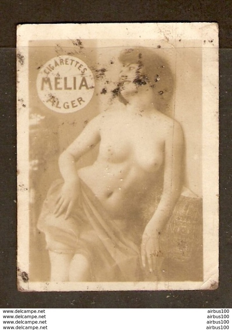 CHROMO CIGARETTES MÉLIA ALGER ALGÉRIE - FEMME NUE SEINS NUS - NAKED WOMAN TOPLESS - Melia