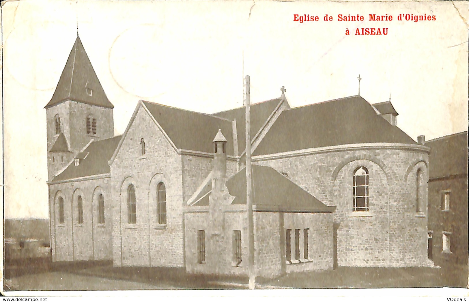 CPA - Belgique - Aiseau - Eglise Sainte Marie D'Oignies - Aiseau-Presles