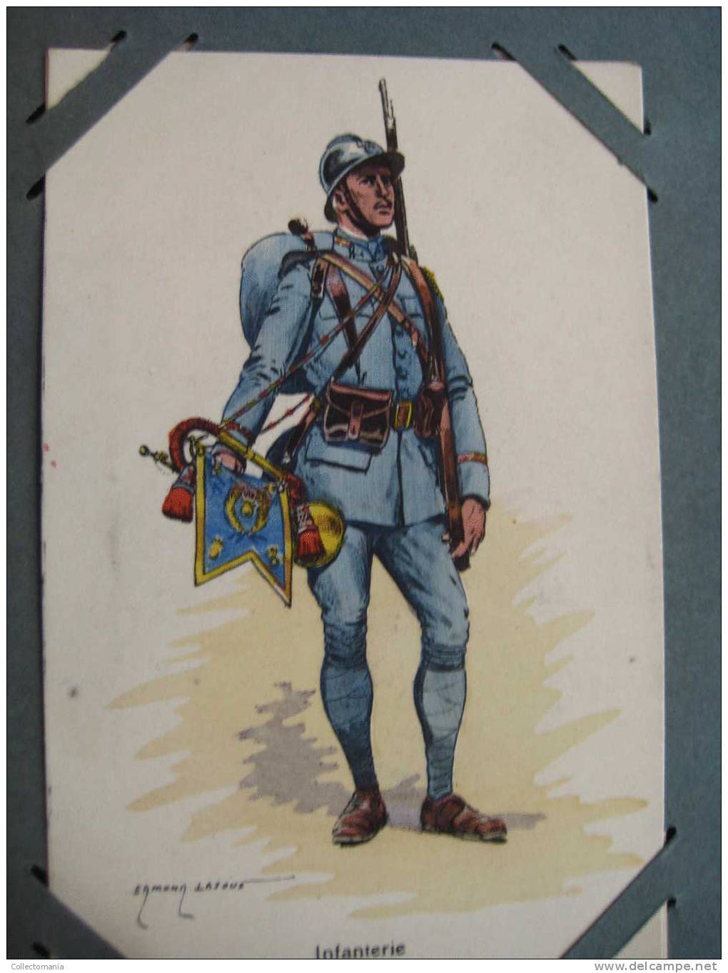 circa 1900 à 1915 comme coloré à la main - LUXE Military uniforms - 499 postcards - Album complet -  lithography superbe