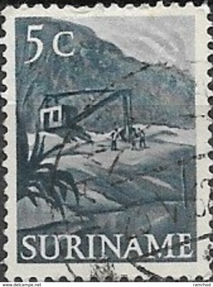SURINAM 1953 Bauxite Mine - 5c - Grey  FU - Surinam