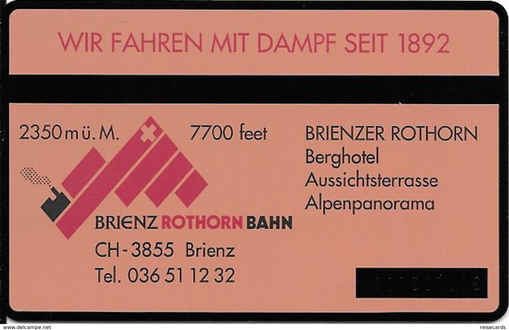 Switzerland: PTT KP-93/74 307L Brienz Rothorn Bahn - Suisse