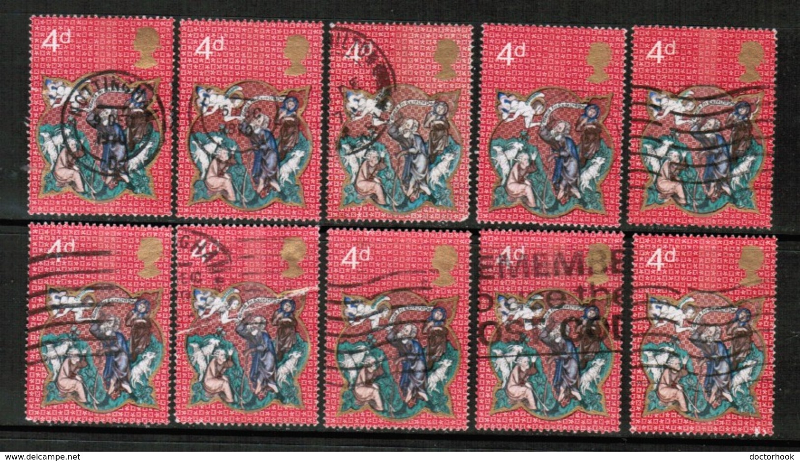 GREAT BRITAIN  Scott # 645 USED WHOLESALE LOT OF 10 (WH-397) - Lots & Kiloware (mixtures) - Max. 999 Stamps