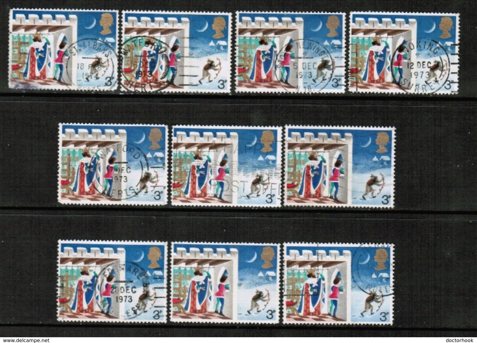 GREAT BRITAIN  Scott # 710 USED WHOLESALE LOT OF 10 (WH-400) - Lots & Kiloware (mixtures) - Max. 999 Stamps