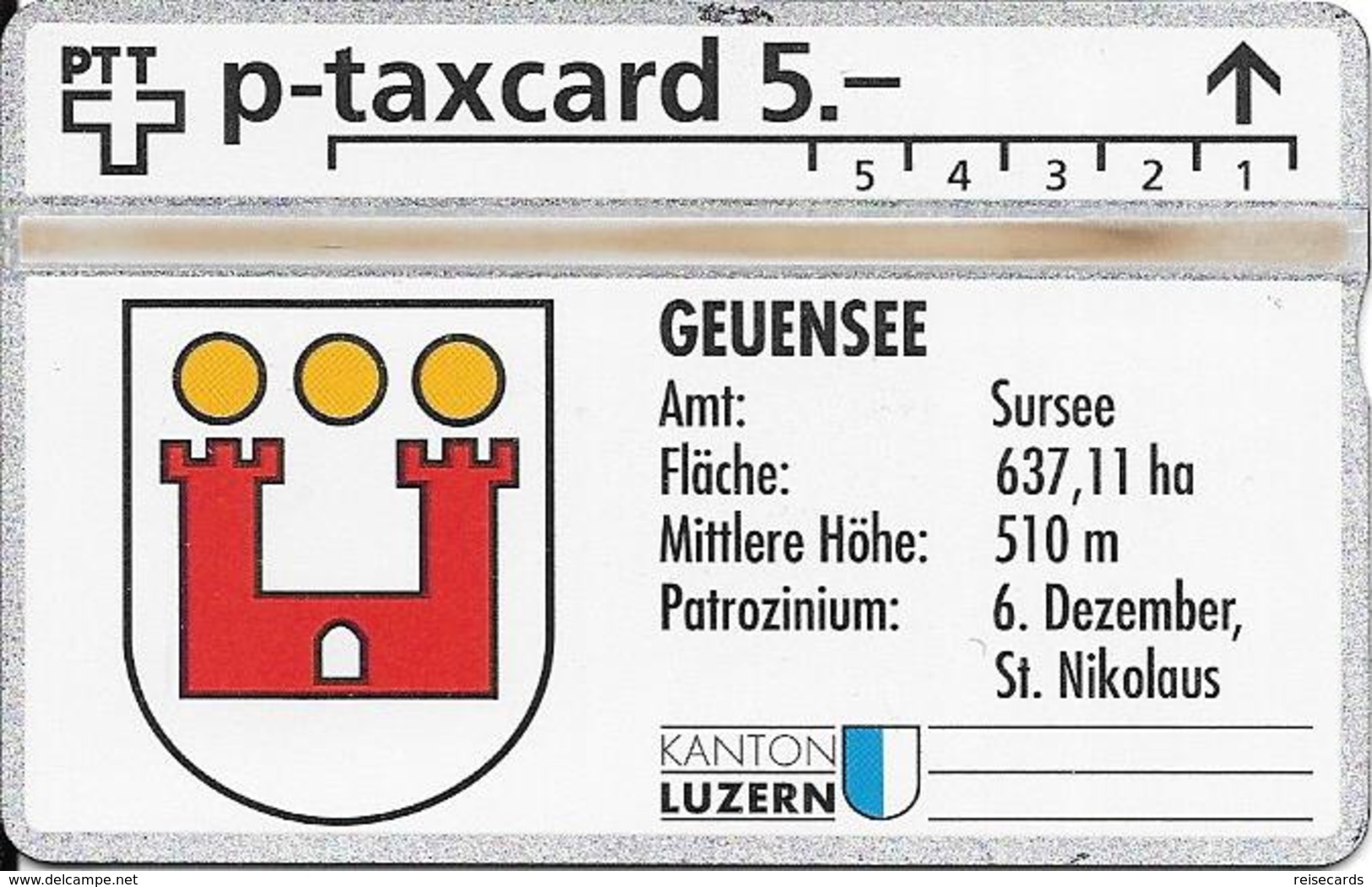 Switzerland: PTT KP-93/78AD 309L Kanton Luzern - Amt Sursee, Geuensee - Schweiz