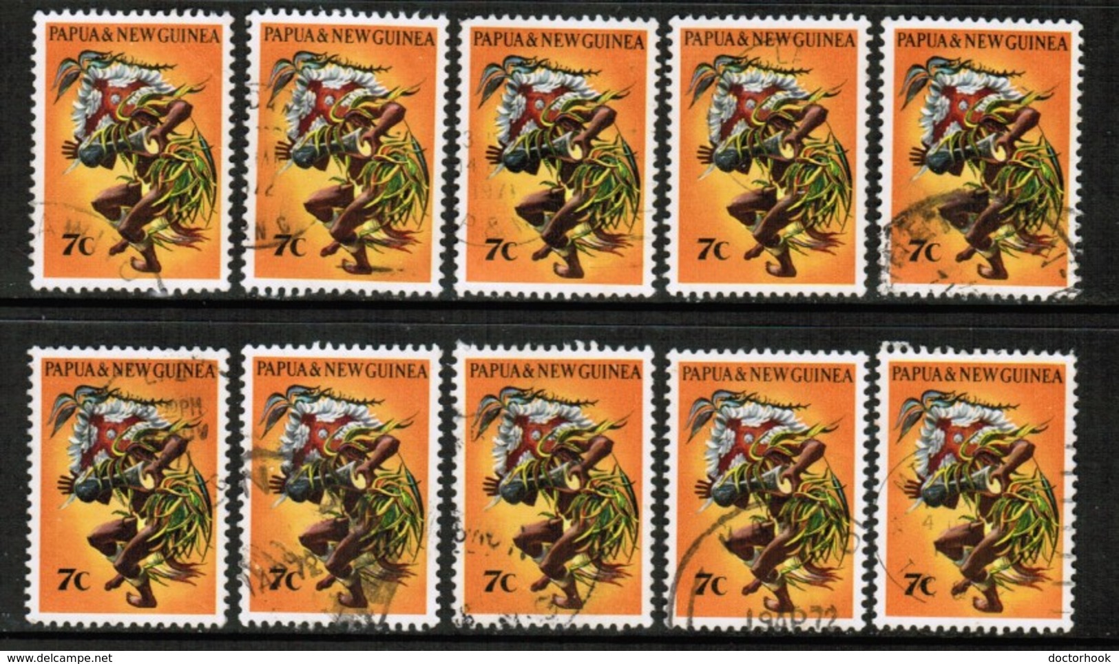 PAPUA NEW GUINEA  Scott # 336 USED WHOLESALE LOT OF 10 (WH-408) - Lots & Kiloware (mixtures) - Max. 999 Stamps