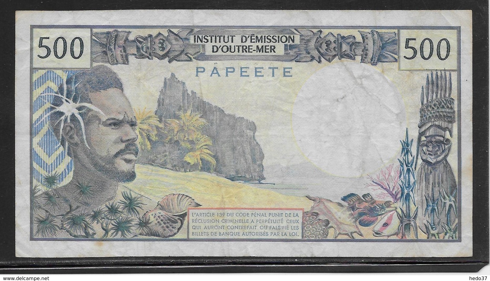 Territoires Du Pacifique - Tahiti - 500 Francs - Pick N°25d - TTB - Autres - Océanie