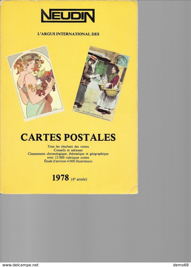 Cartes Postales Dans Livre Neudin  Ed 1978 - Books & Catalogues