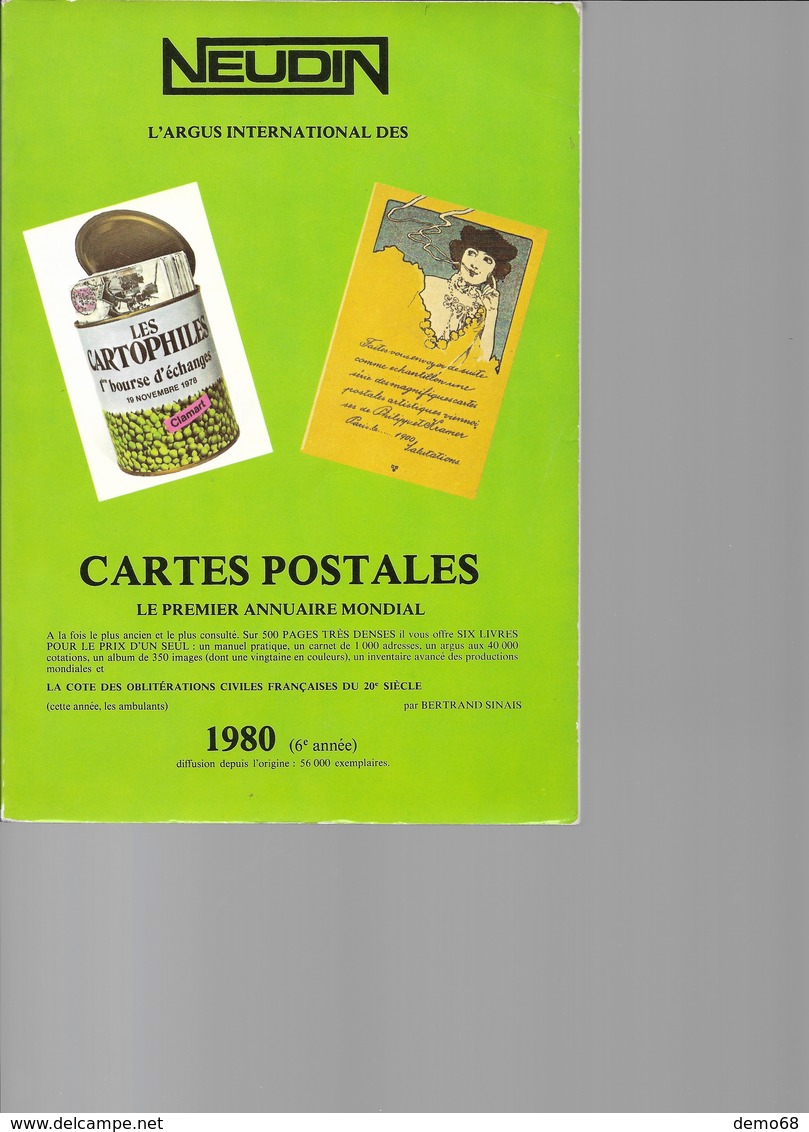 Livre Neudin Sur Cartes Postales Ed 1980 - Sonstige & Ohne Zuordnung