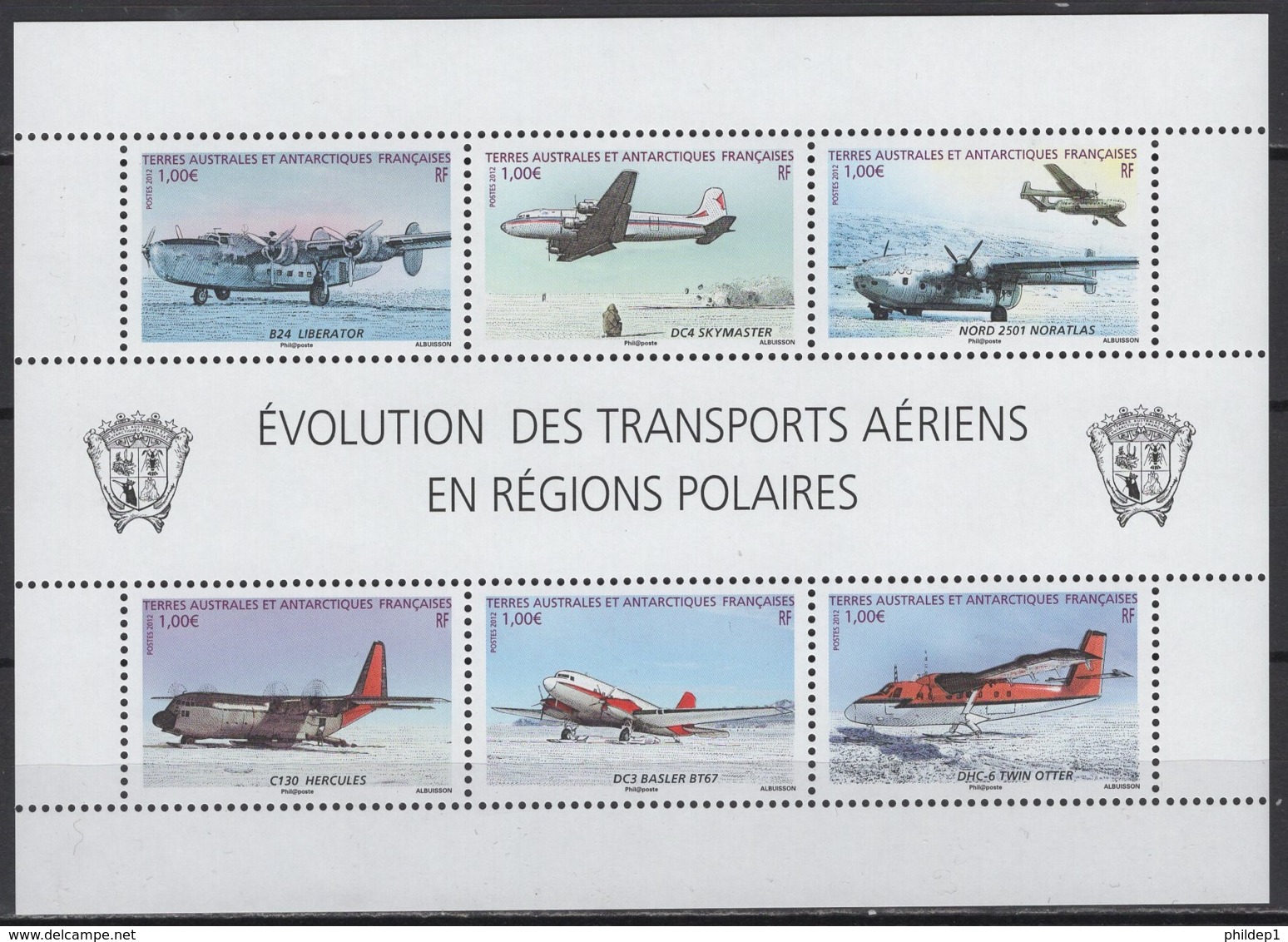 T.A.A.F. 2012. N° Y&T N° 612/17  **, MNH, Fraîcheur Postale, TTB !!. - Ungebraucht