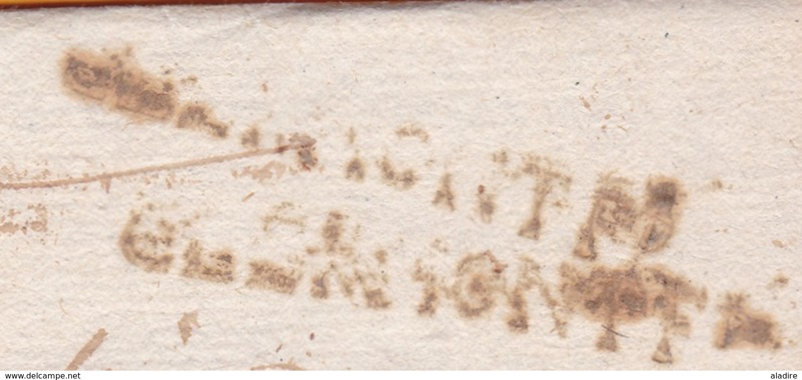 1782 - Marque Postale PEU LISIBLE Sur Lettre Avec Correspondance Vers Riom, Puy De Dôme - 1701-1800: Précurseurs XVIII