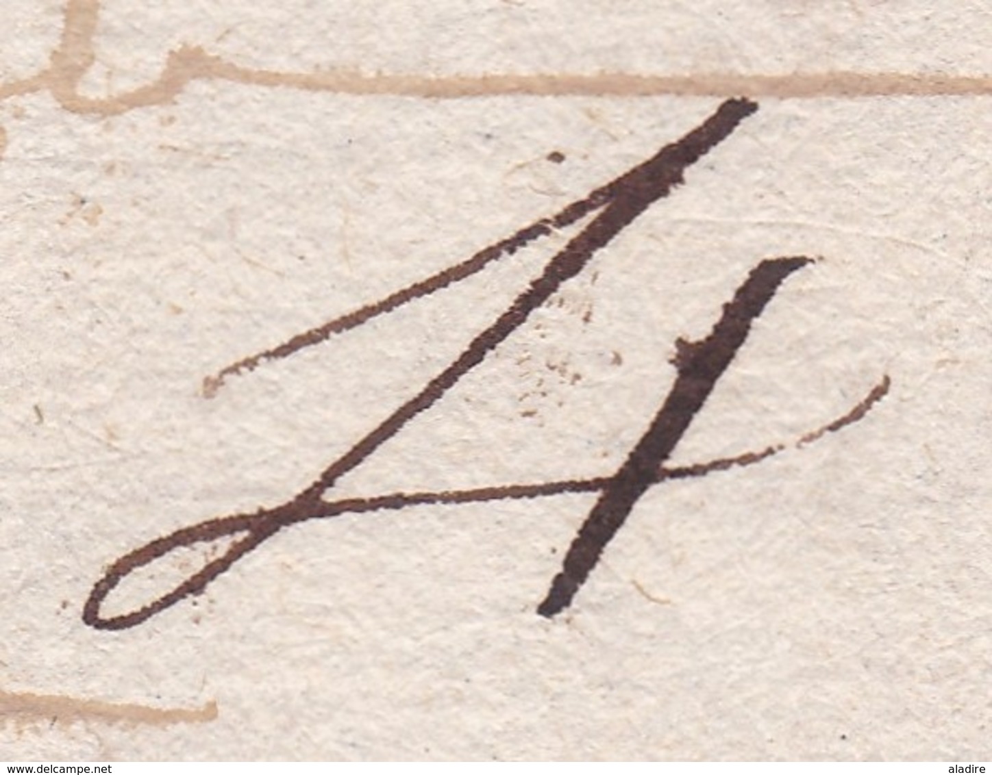 1782 - Marque Postale PEU LISIBLE Sur Lettre Avec Correspondance Vers Riom, Puy De Dôme - 1701-1800: Precursors XVIII