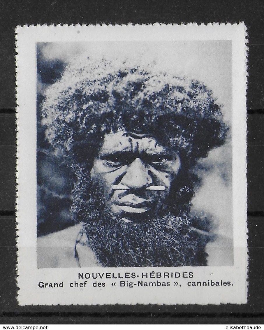 NOUVELLES HEBRIDES - VIGNETTE GOMMEES 60 X 75 Mm "RICHESSES COLONIALES" ! CANNIBALE ! - Autres & Non Classés