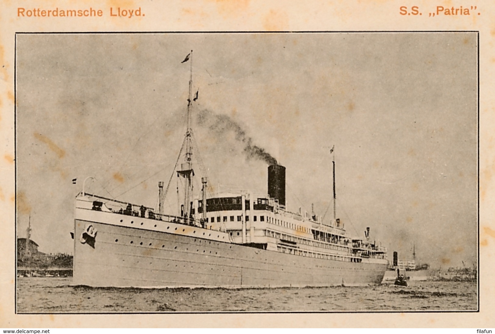 Nederlands Indië - 1929 - Lloyd-brief Van S.S. Patria Van Postagent Rotterdam-Batavia Naar Overveen - Indes Néerlandaises