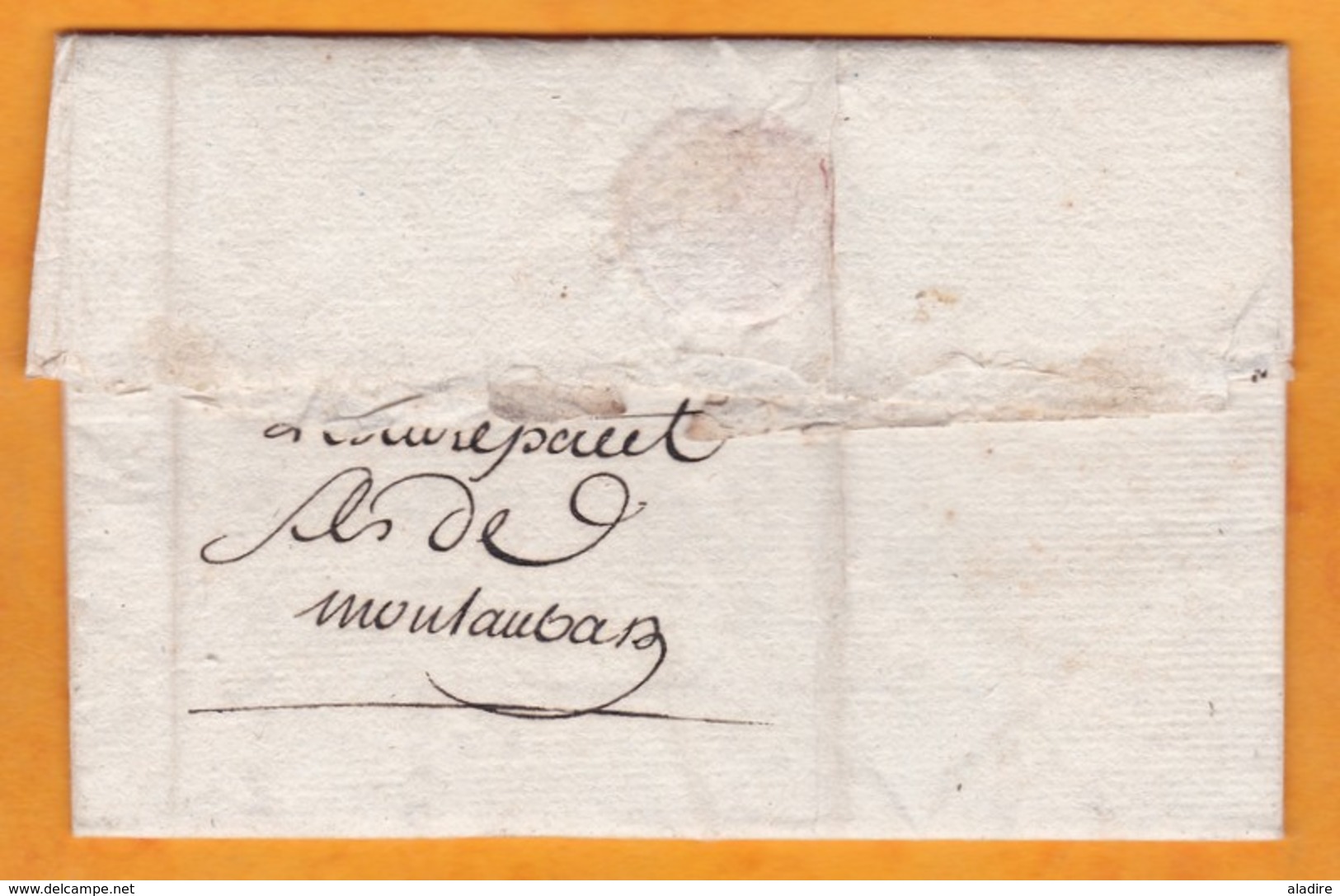 1777 - Marque Postale MONTAUBAN, Tarn Et Garonne Sur Lettre Avec Corresp Vers Marmande, Lot Et Garonne - 1701-1800: Precursors XVIII