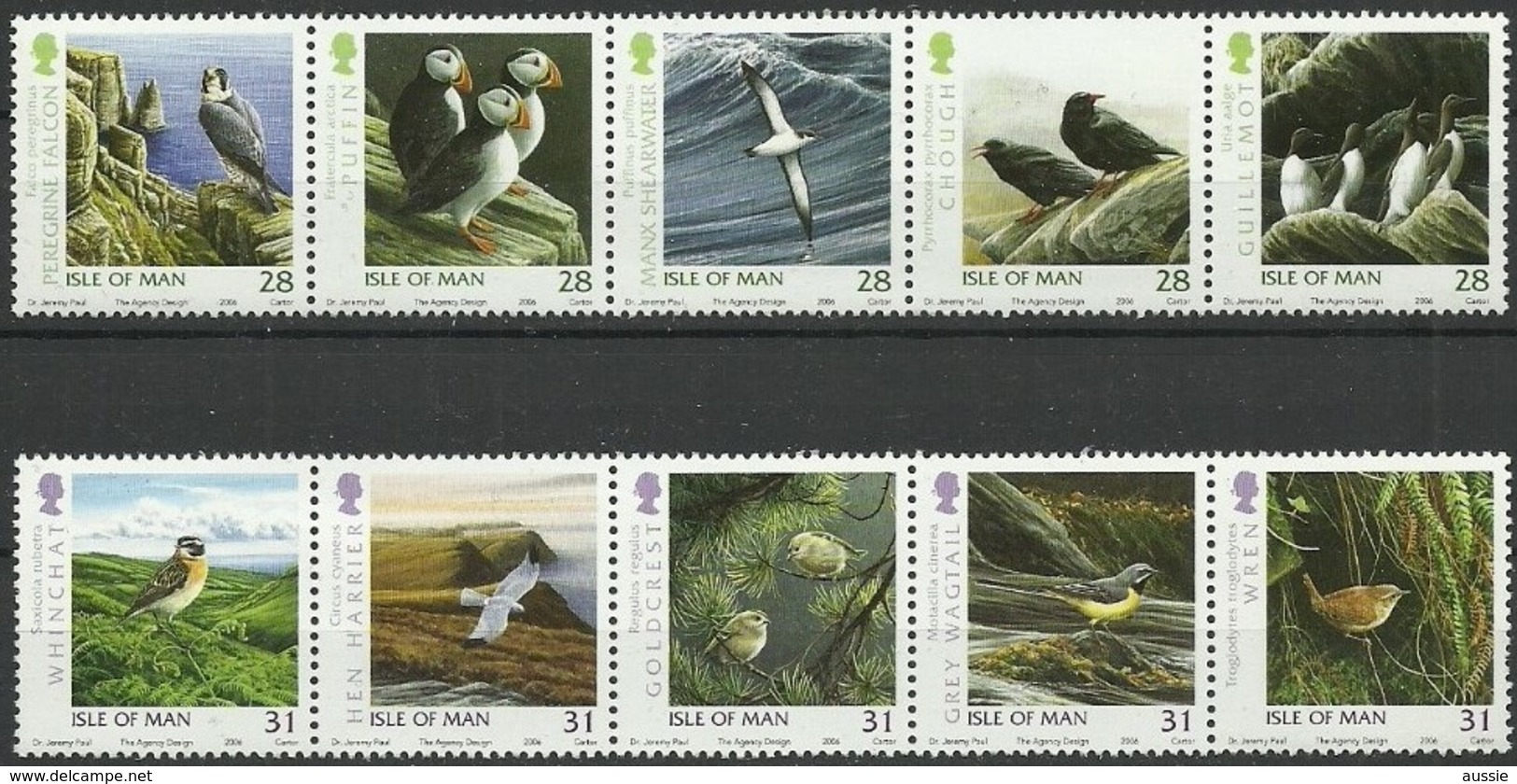 Île De Man 2006 Yvertn° 1300-1309 *** MNH Cote 13,75 Euro Faune Oiseaux Vogels Birds - Man (Ile De)