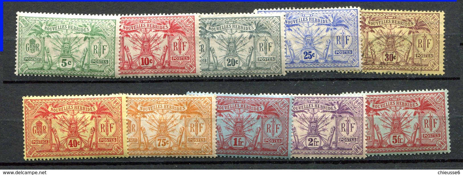 Nelle Hébrides *,ob   N°  27 à 37 - Unused Stamps