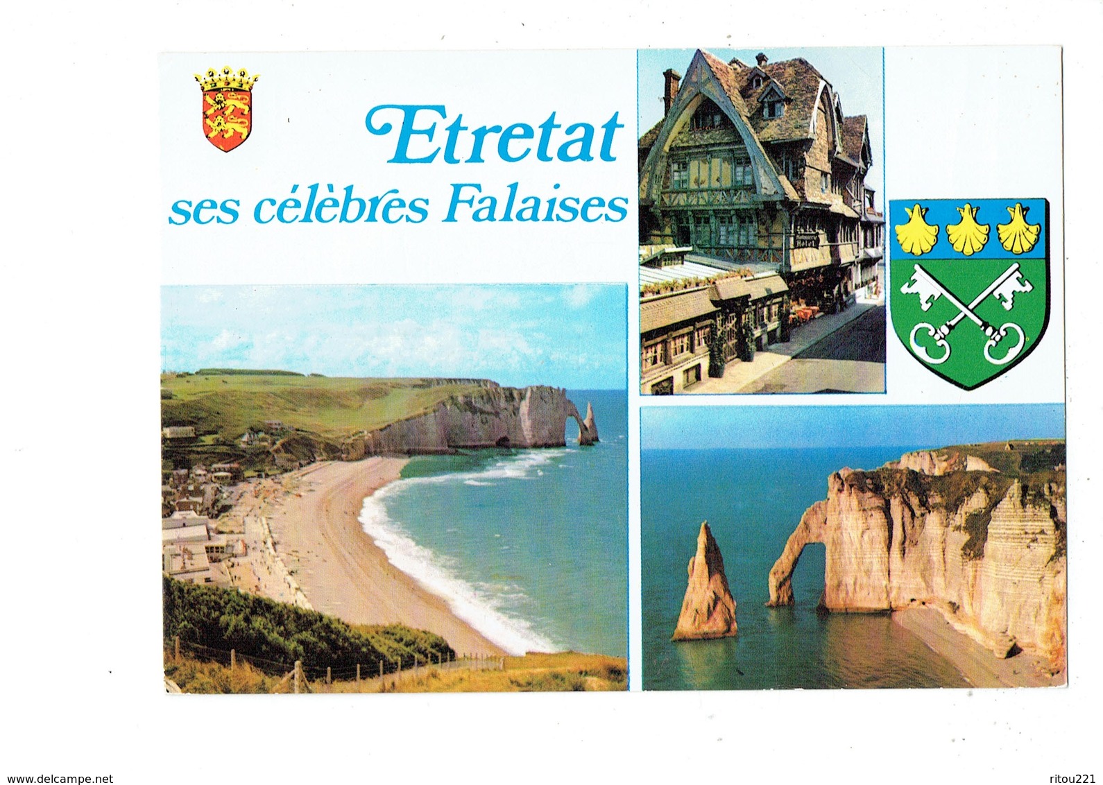 Cpm - 76 - ETRETAT - Multivues - Blason Coquille Clé - CIM 3CP799974 - Etretat