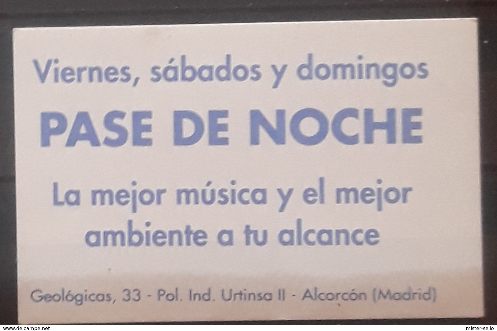 ALCORCÓN (MADRID). TAM TAM BAR DE COPAS. - Tarjetas De Visita