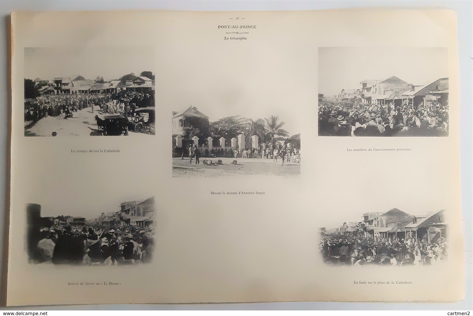 PORT-AU-PRINCE HAÏTI GENERAL ANTOINE SIMON GUERRE INDEPENDANCE TE-DEUM SOLDAT VAISSEAU DUGAY-TROUIN BATEAU BOAT ANTILLES - Haití