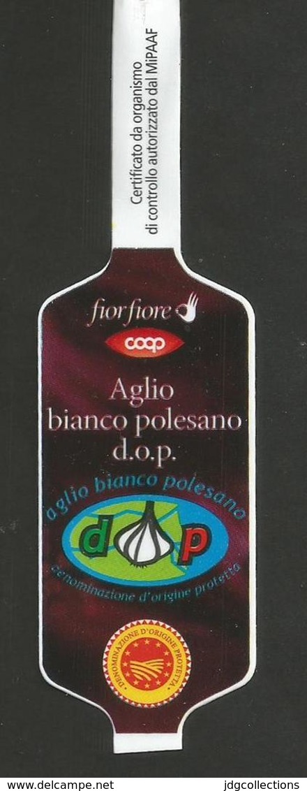 # AGLIO COOP POLESANO DOP Italy Garlic Tag Balise Etiqueta Anhänger Cartellino Vegetables Gemüse Legumes Ail Verduras - Fruits & Vegetables