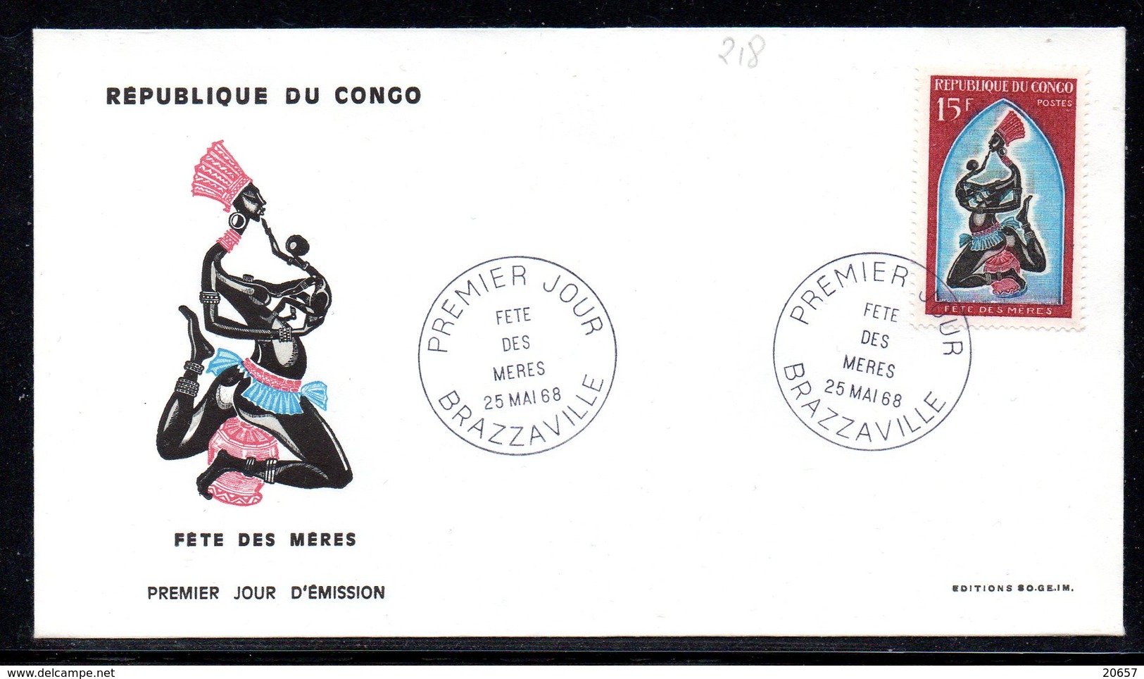 Congo 0218 Fdc Fête Des Mères - Fête Des Mères