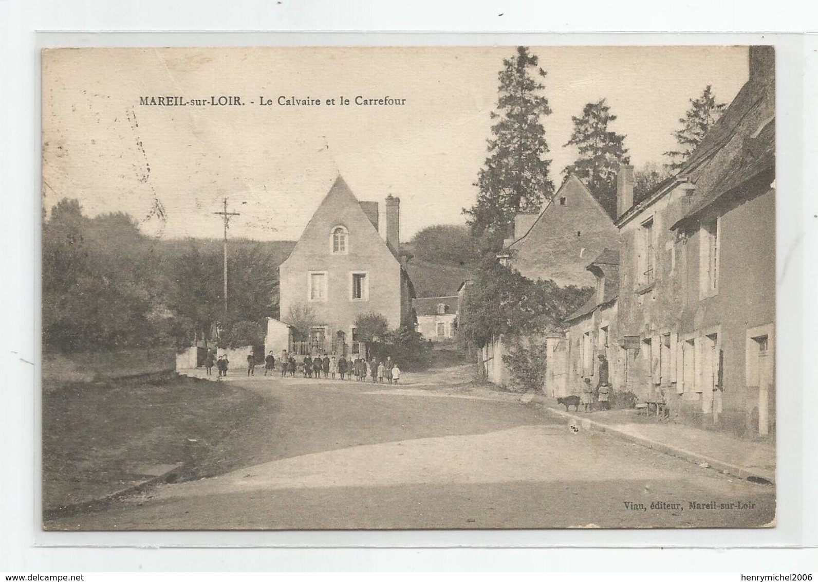 72 Sarthe Mareil Sur Loir Le Calvaire Et Le Carrefour Ed Viau - Autres & Non Classés